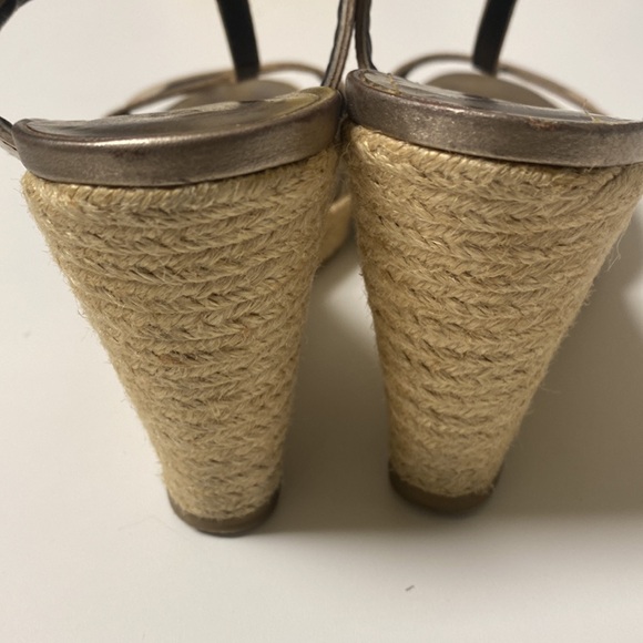 Burberry House Check Pattern Canvas Espadrille Wedge Heels - Picture 14 of 16